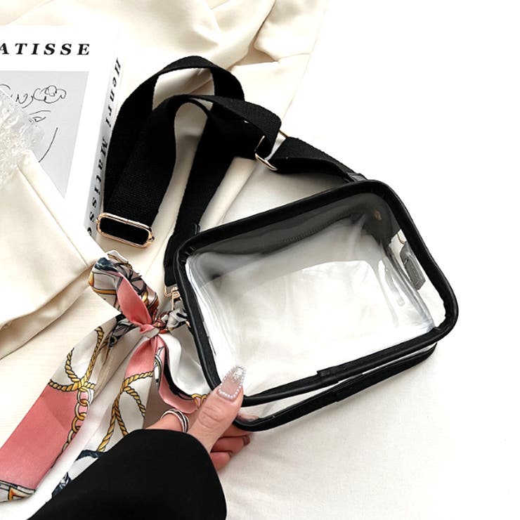 スカーフ付きクリアバッグ レディース かばん | Amulet | 詳細画像12 