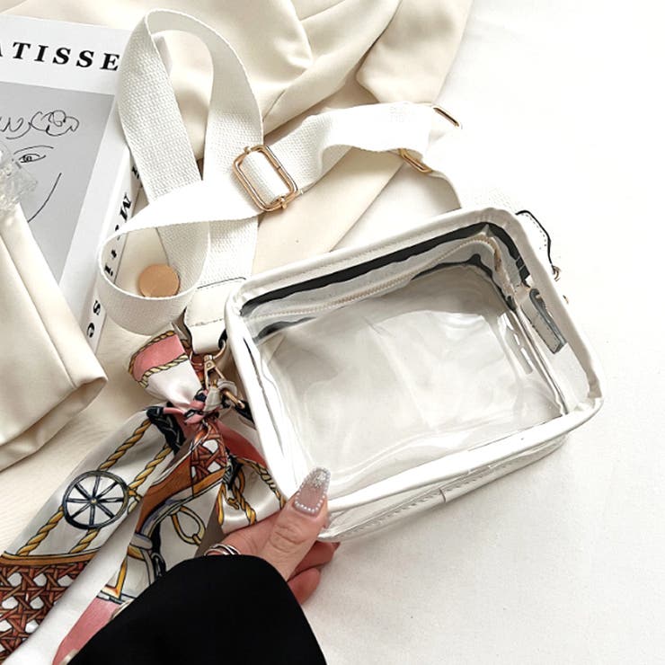 スカーフ付きクリアバッグ レディース かばん | Amulet | 詳細画像13 