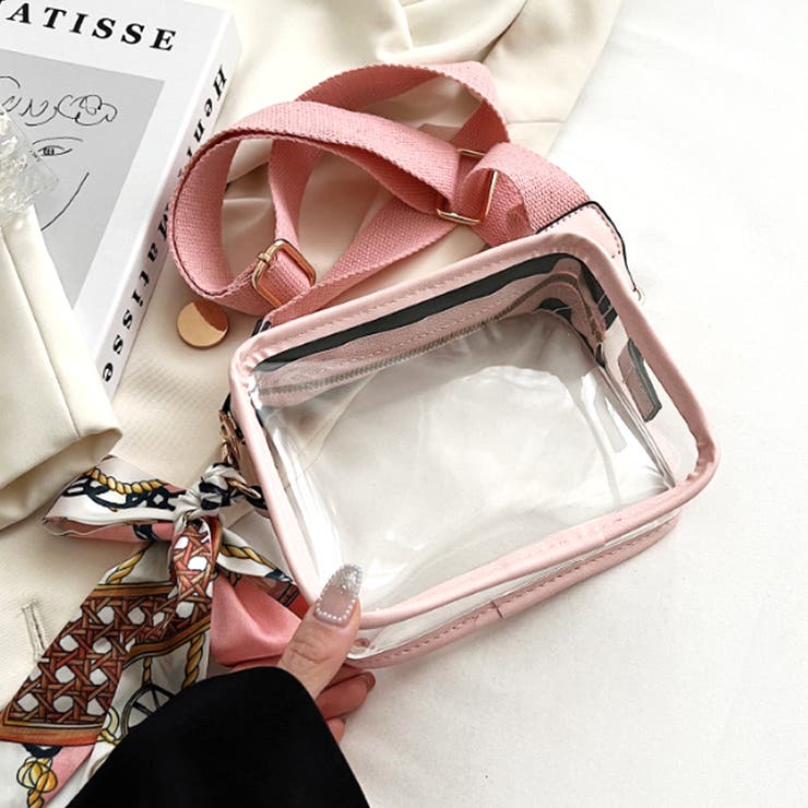スカーフ付きクリアバッグ レディース かばん | Amulet | 詳細画像17 