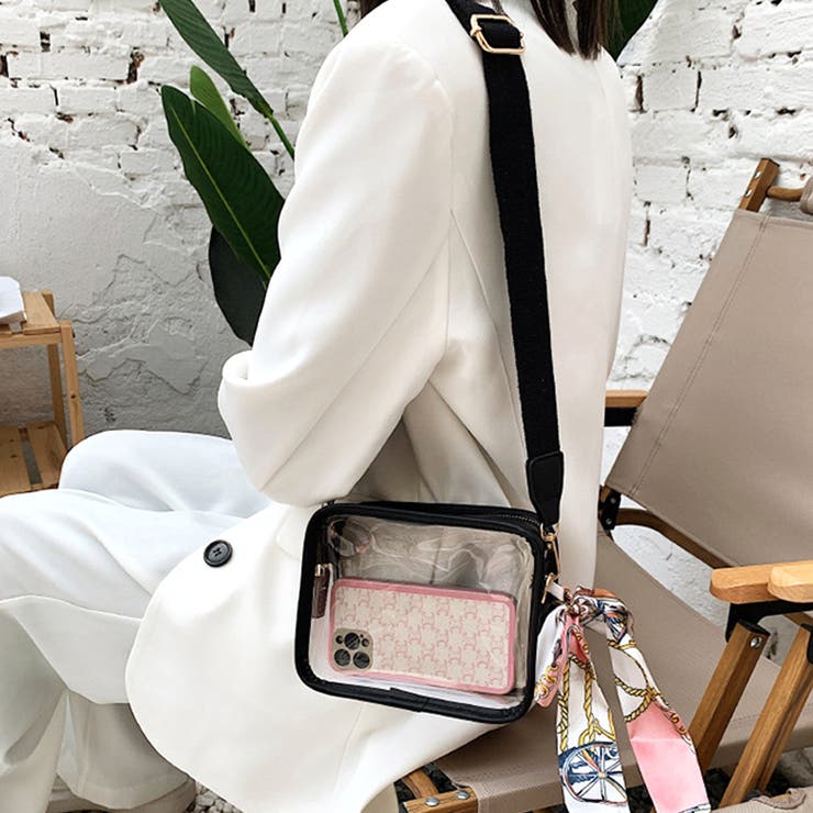 スカーフ付きクリアバッグ レディース かばん | Amulet | 詳細画像18 