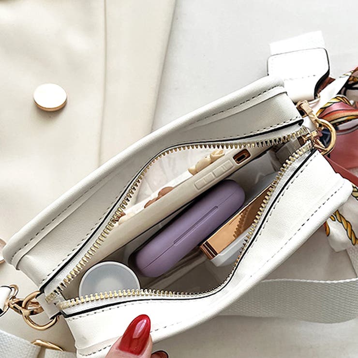 スカーフ付きクリアバッグ レディース かばん | Amulet | 詳細画像24 