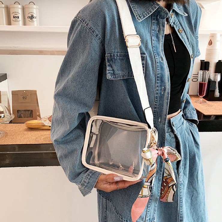 スカーフ付きクリアバッグ レディース かばん | Amulet | 詳細画像7 