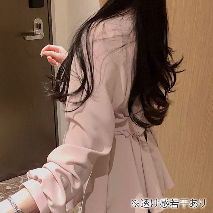 バックリボンVネックブラウス シャツ レディース | Amulet | 詳細画像13 