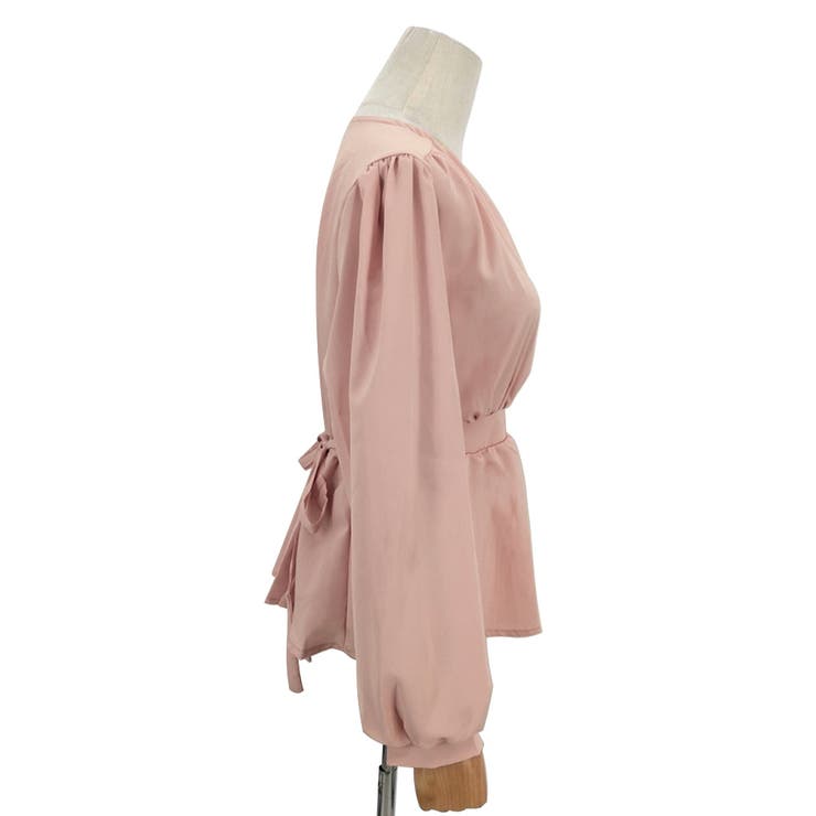 バックリボンVネックブラウス シャツ レディース | Amulet | 詳細画像16 