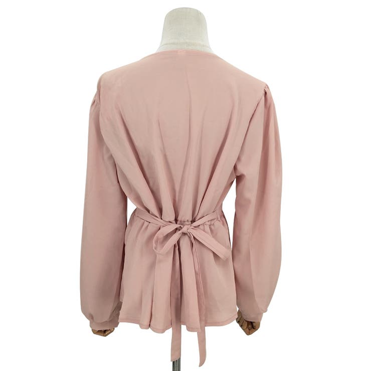 バックリボンVネックブラウス シャツ レディース | Amulet | 詳細画像17 