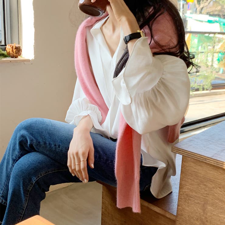 スリット入りVネックブラウス レディース トップス | Amulet | 詳細画像12 