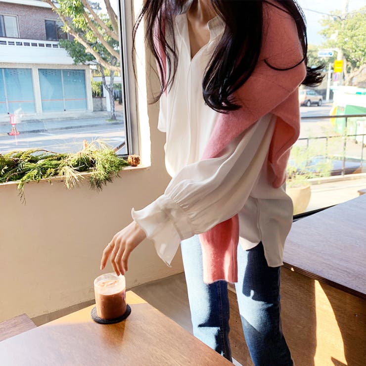 スリット入りVネックブラウス レディース トップス | Amulet | 詳細画像9 