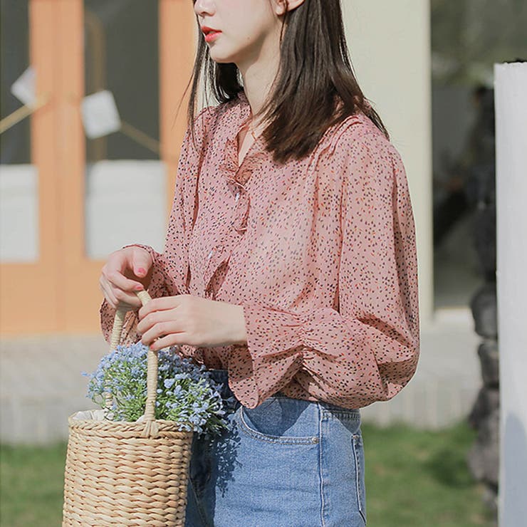 小花柄シフォンブラウス レディース トップス | Amulet | 詳細画像4 