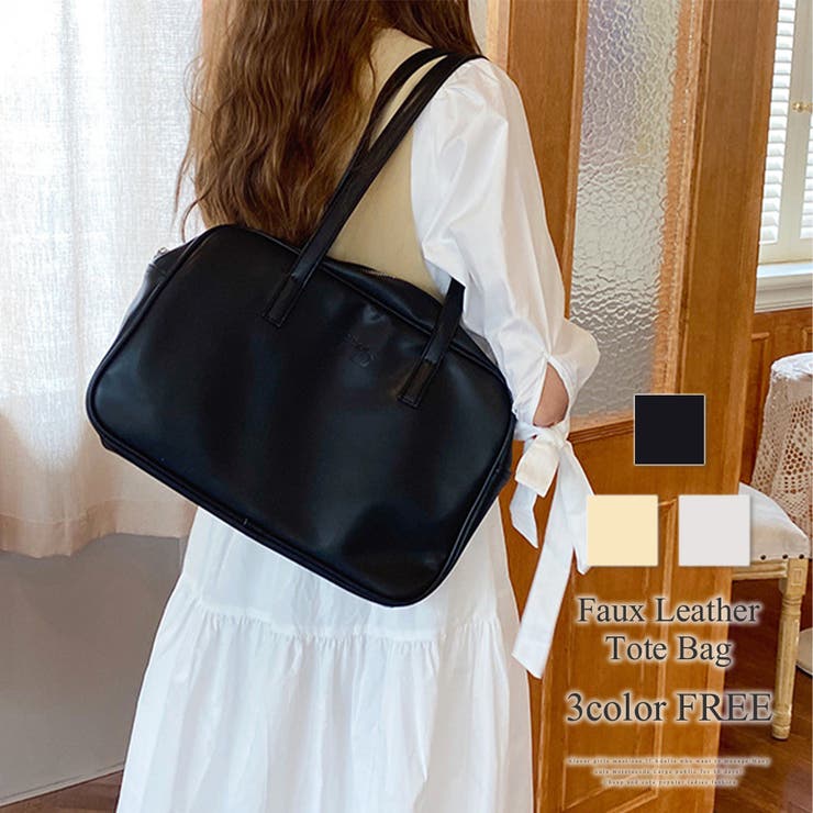 フェイクレザートートバッグ レディース かばん | Amulet | 詳細画像1 