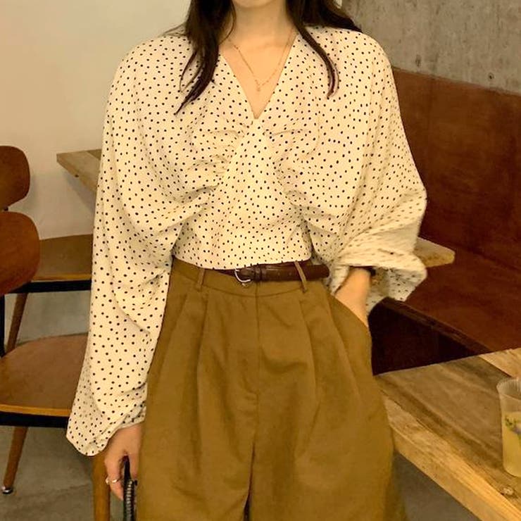 ドット柄バックリボンブラウス レディース トップス | Amulet | 詳細画像8 