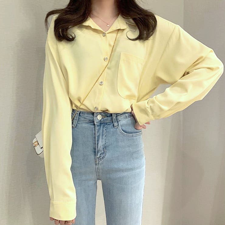 長袖シンプルシャツ ブラウス レディース | Amulet | 詳細画像7 