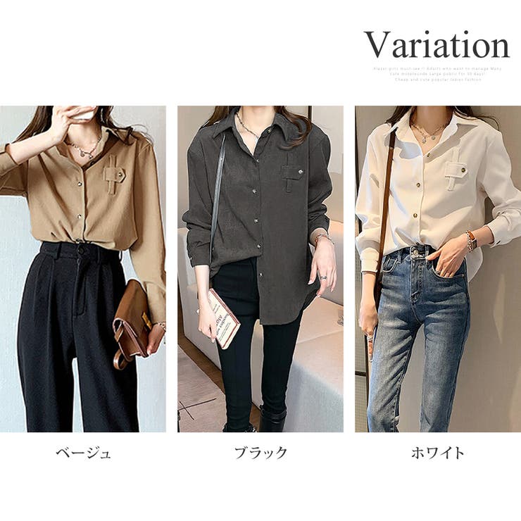 オーバーサイズシンプルシャツ レディース トップス | Amulet | 詳細画像5 