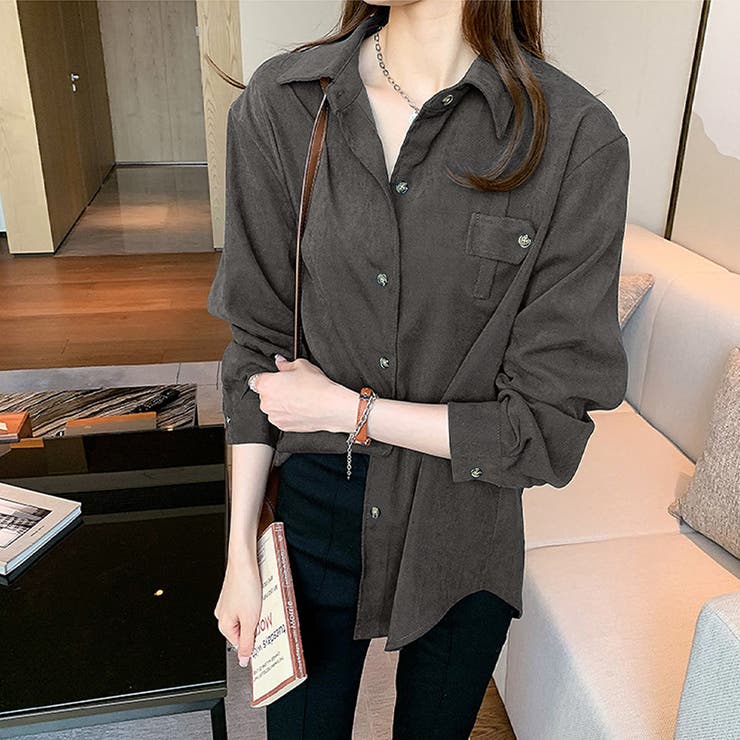 オーバーサイズシンプルシャツ レディース トップス | Amulet | 詳細画像9 