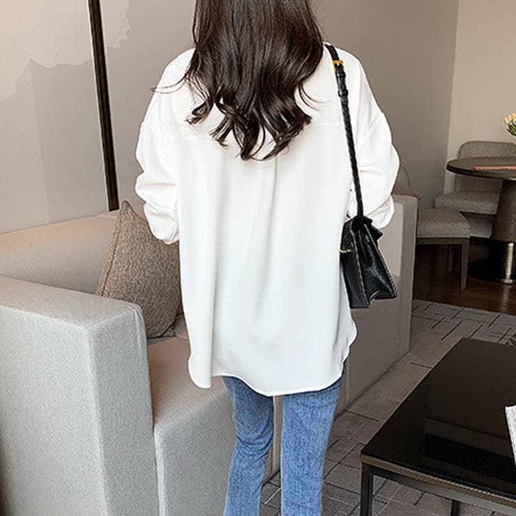 オーバーサイズシンプルシャツ ブラウス レディース | Amulet | 詳細画像11 