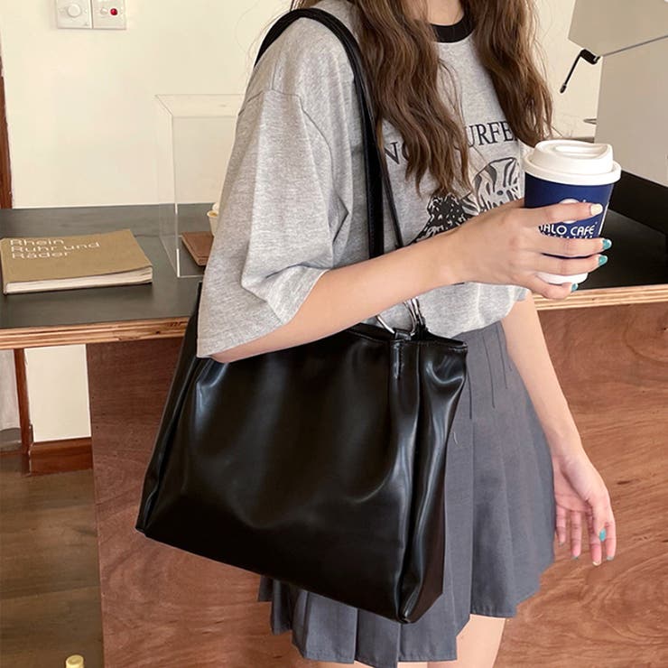 ブラック | リングショルダートートバッグ バック レディース | Amulet