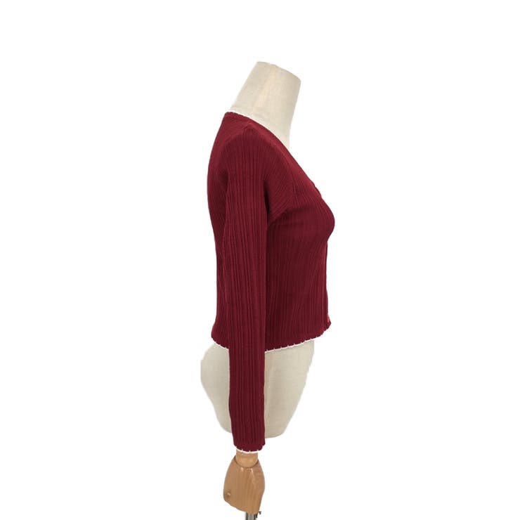 フェイクボタンリブトップス カットソー レディース | Amulet | 詳細画像13 