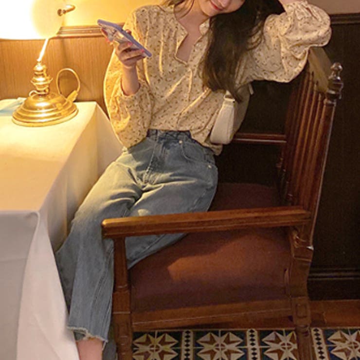 花柄フェミニンブラウス レディース トップス | Amulet | 詳細画像4 