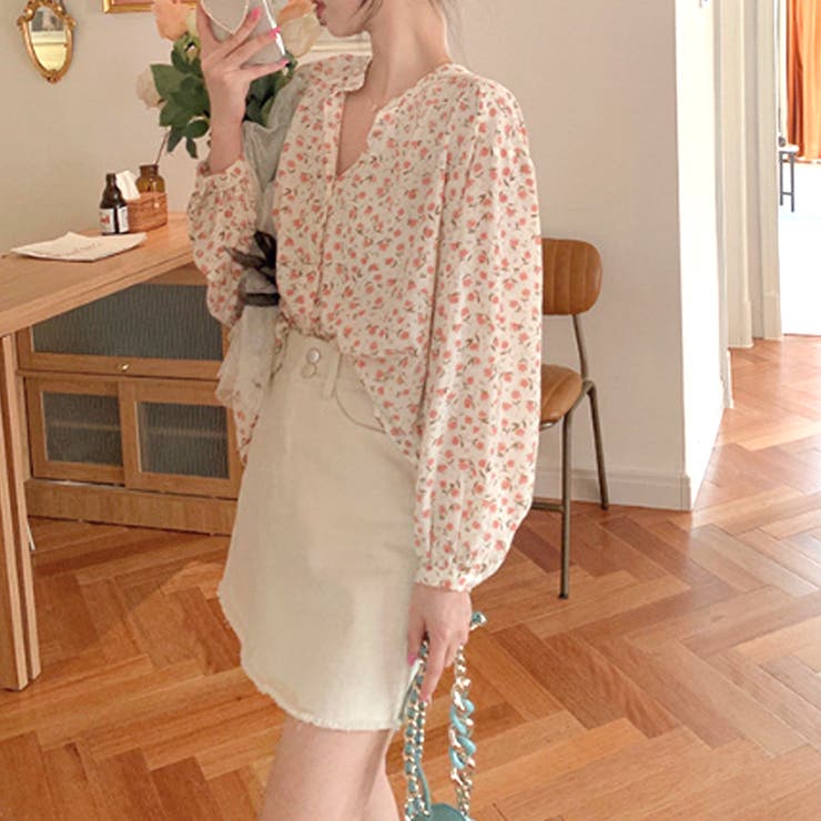 花柄フェミニンブラウス レディース トップス | Amulet | 詳細画像9 