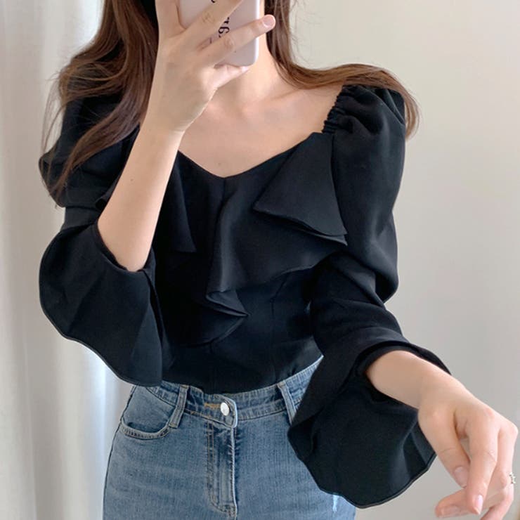 ベルスリーブフリルブラウス レディース トップス | Amulet | 詳細画像10 