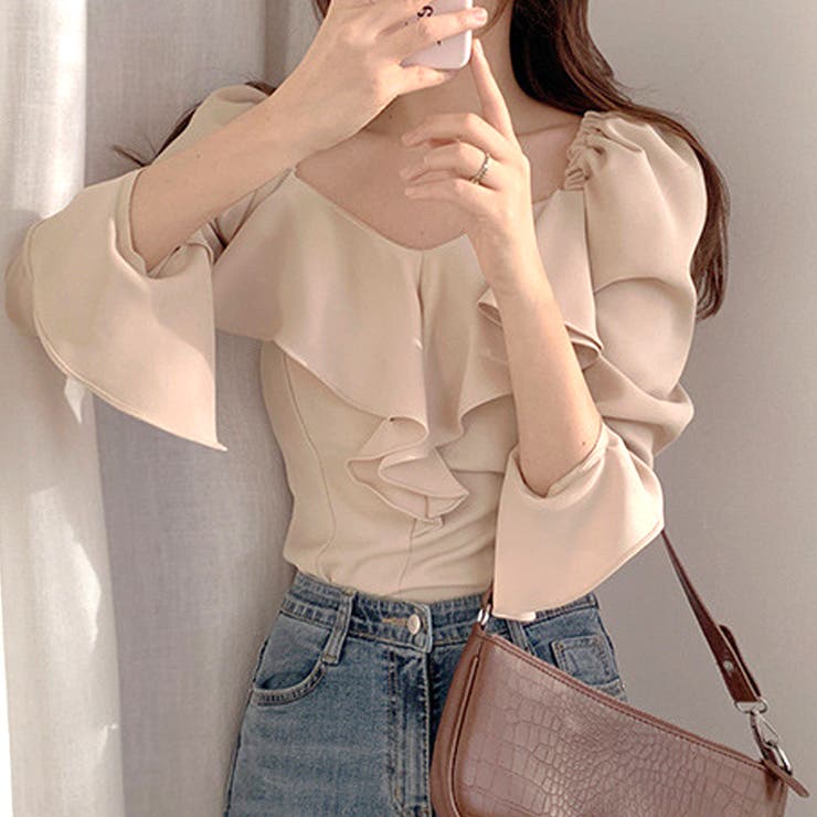 ベルスリーブフリルブラウス レディース トップス | Amulet | 詳細画像11 