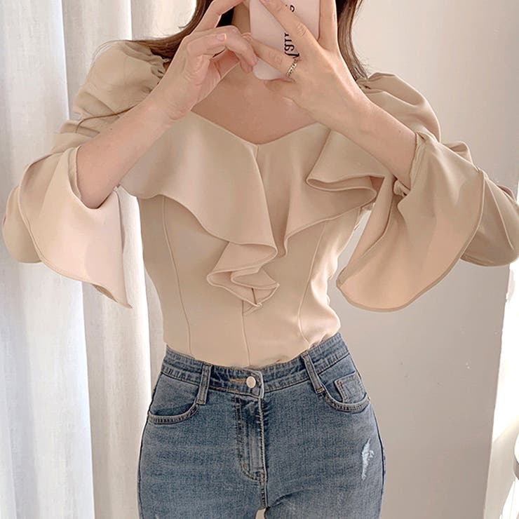 ベルスリーブフリルブラウス レディース トップス | Amulet | 詳細画像12 