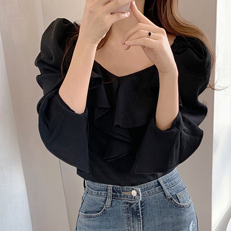 ベルスリーブフリルブラウス レディース トップス | Amulet | 詳細画像13 