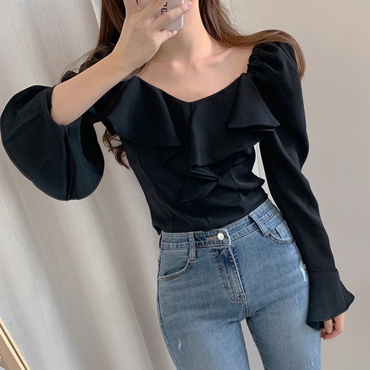 ベルスリーブフリルブラウス レディース トップス | Amulet | 詳細画像14 