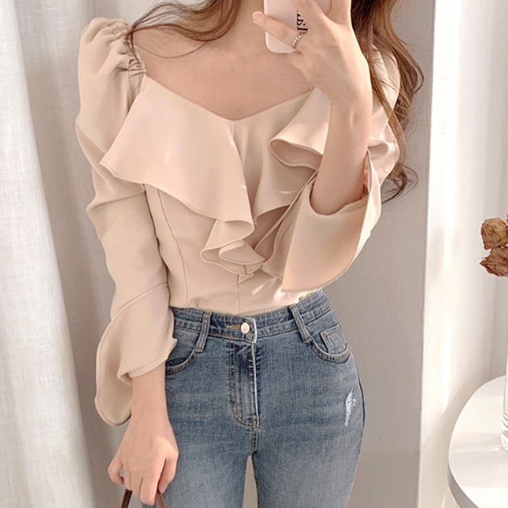 ベルスリーブフリルブラウス レディース トップス | Amulet | 詳細画像2 