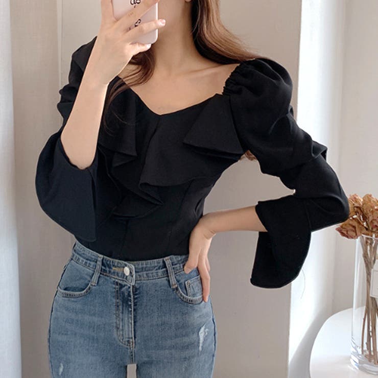 ベルスリーブフリルブラウス レディース トップス | Amulet | 詳細画像9 