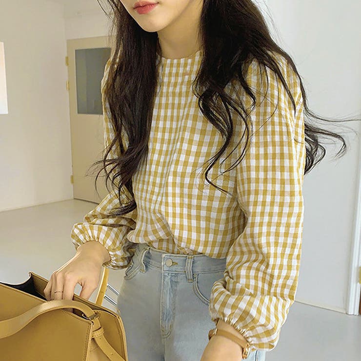 ギンガムチェックブラウス レディース シャツ | Amulet | 詳細画像9 