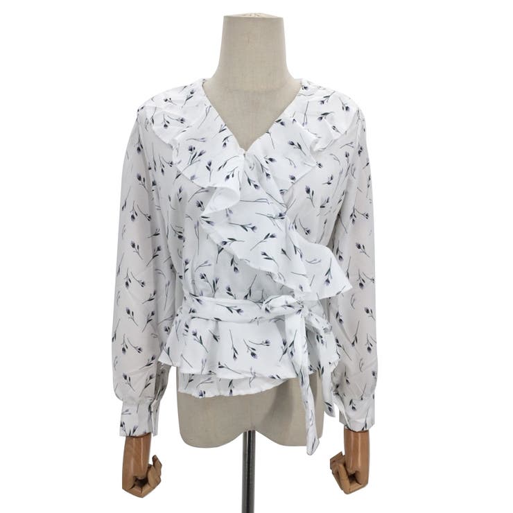 Vネック花柄ブラウス レディース トップス | Amulet | 詳細画像14 