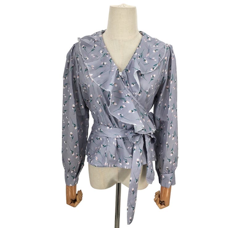 Vネック花柄ブラウス レディース トップス | Amulet | 詳細画像15 