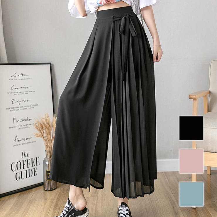 腰リボンシフォンパンツ レディース ボトム | Amulet | 詳細画像1 