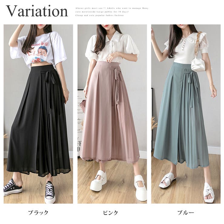 腰リボンシフォンパンツ レディース ボトム | Amulet | 詳細画像5 