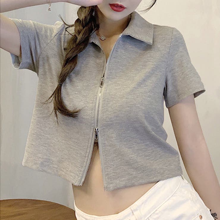 ダブルジップ半袖トップス レディース 半袖 | Amulet | 詳細画像13 