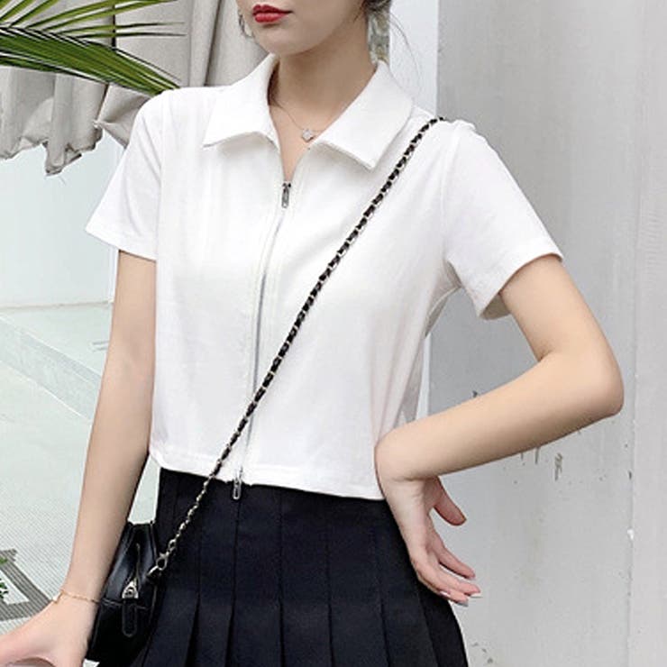 ダブルジップ半袖トップス レディース 半袖 | Amulet | 詳細画像4 