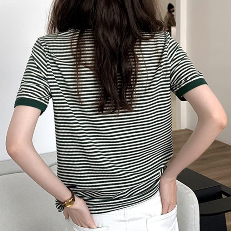 ボーダー半袖カットソー レディース トップス | Amulet | 詳細画像11 