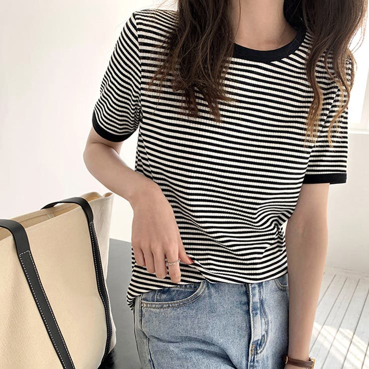 ボーダー半袖カットソー レディース トップス | Amulet | 詳細画像12 