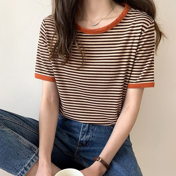 ボーダー半袖カットソー レディース トップス | Amulet | 詳細画像9 