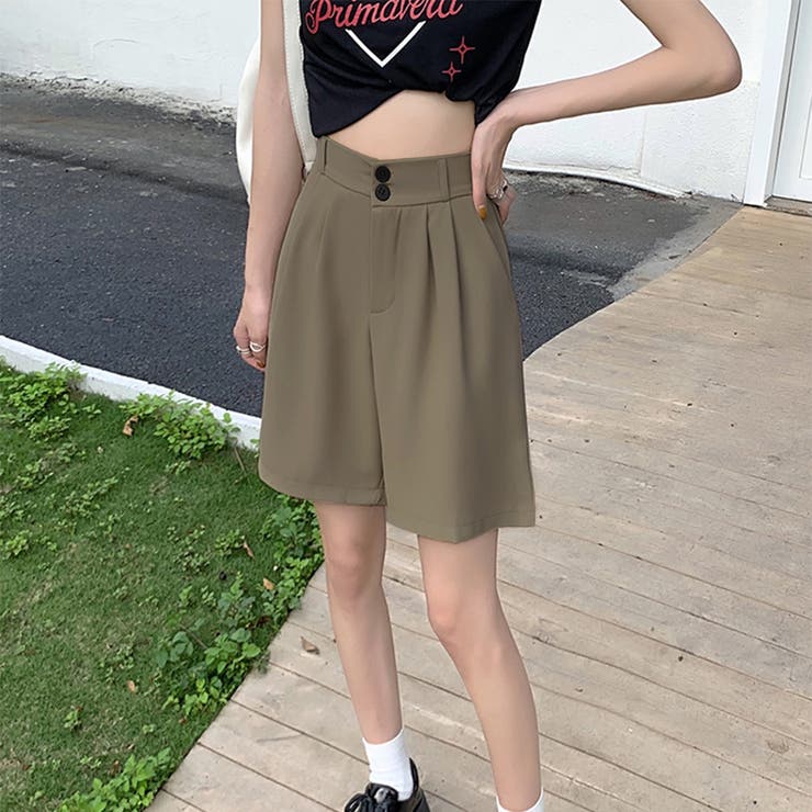 タック入りショートパンツ レディース ボトムス | Amulet | 詳細画像3 