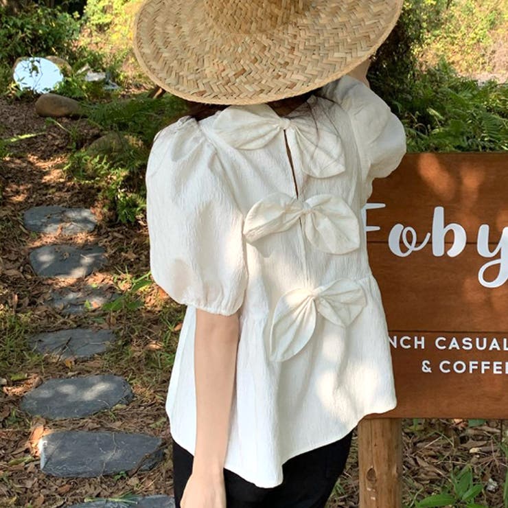 バックリボンブラウス レディース トップス | Amulet | 詳細画像12 