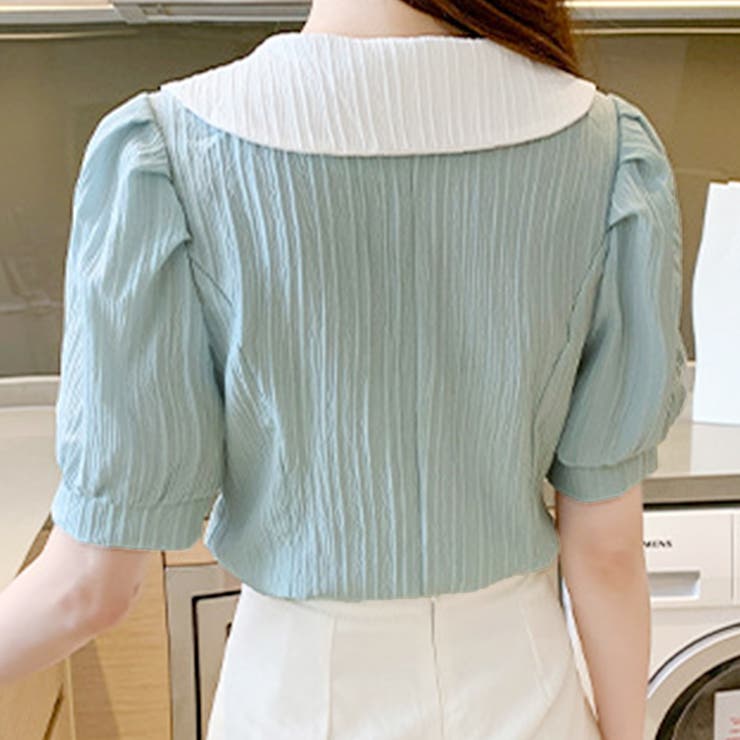 バイカラーフェミニンブラウス レディース トップス | Amulet | 詳細画像11 