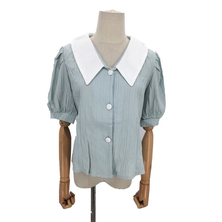 バイカラーフェミニンブラウス レディース トップス | Amulet | 詳細画像17 