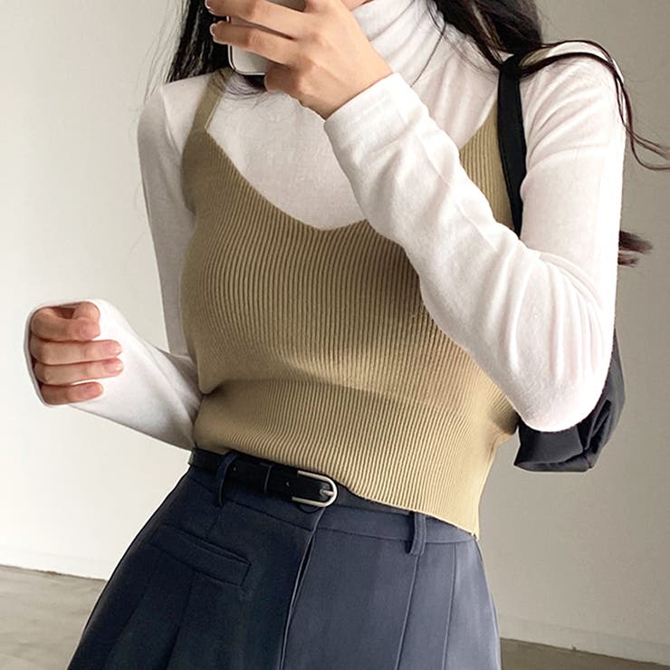 ショート丈ニットキャミソール レディース トップス | Amulet | 詳細画像11 