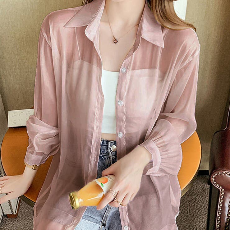 シースルー長袖シャツ レディース トップス | Amulet | 詳細画像13 