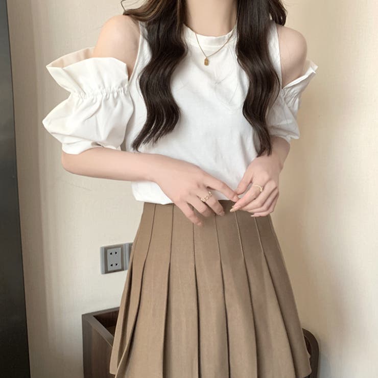 オープンショルダーブラウス 春 夏服 | Amulet | 詳細画像10 