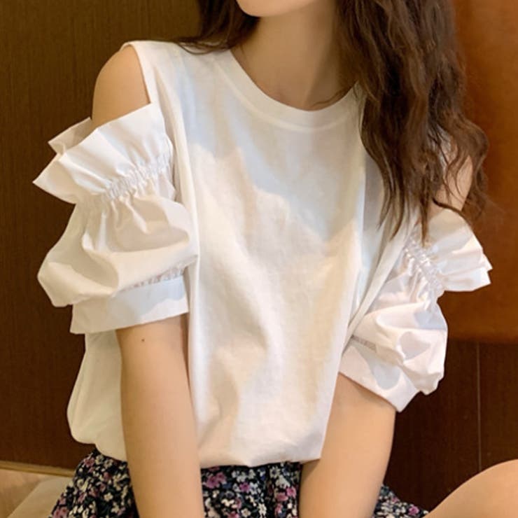 オープンショルダーブラウス 春 夏服 | Amulet | 詳細画像14 