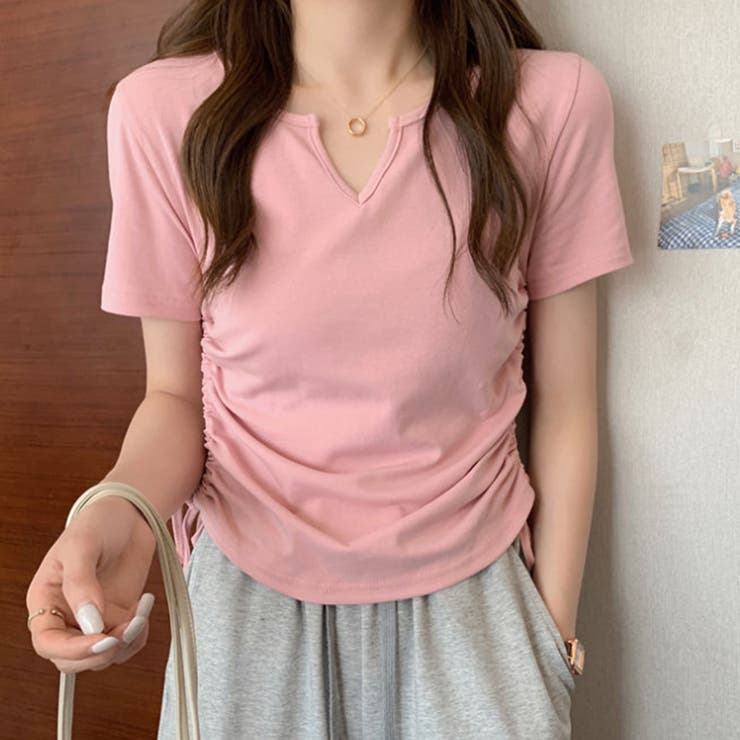 サイドドロストリボンシャツ 春 夏服 | Amulet | 詳細画像9 