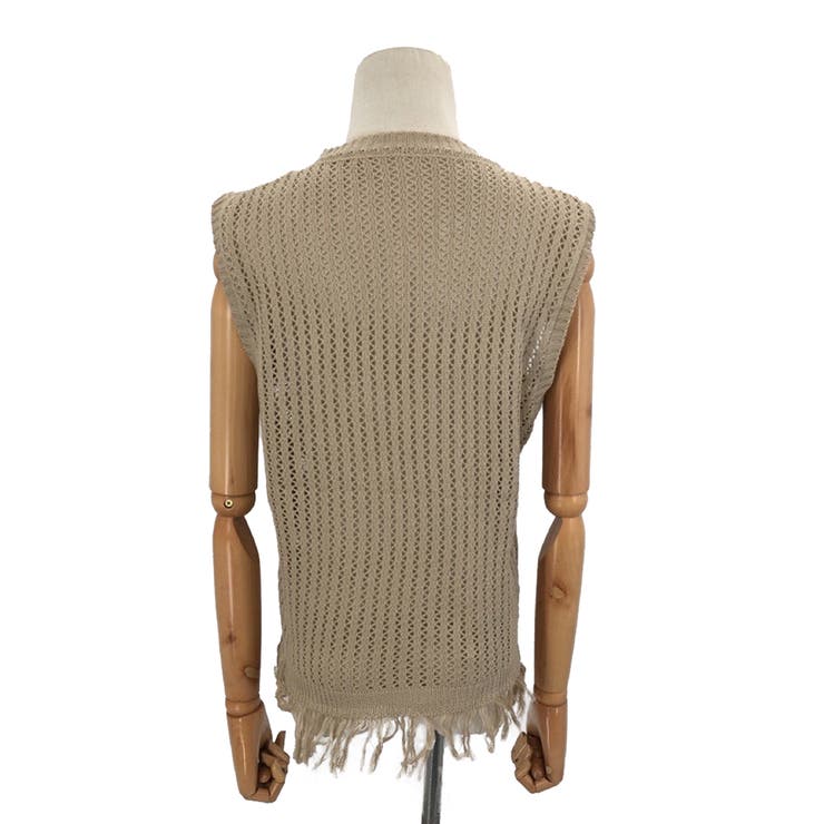 ノースリーブメッシュセーター レディース カジュアル | Amulet | 詳細画像19 