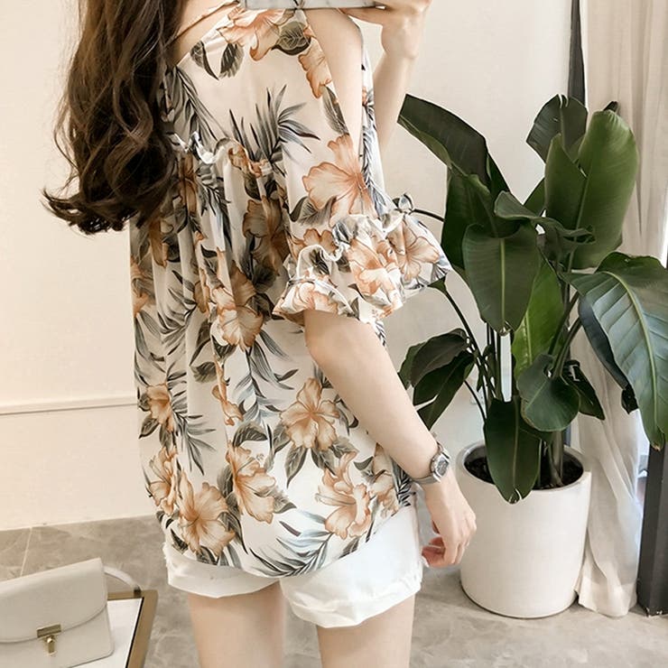 ボタニカルシフォントップス レディース カジュアル | Amulet | 詳細画像4 